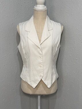 Kasper Classic Cream Button Front Vest